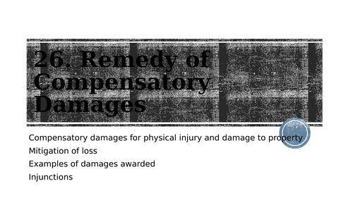 Remedy of Compensatory Damages