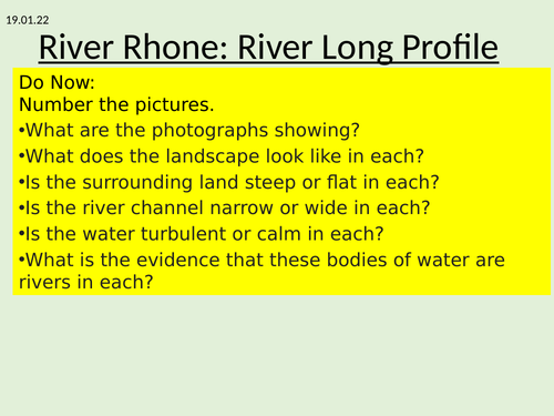 IGCSE Edexcel 9-1 Geography River Long Profile Rhone France