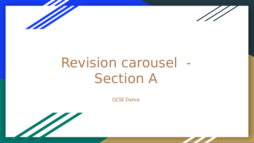 Revision Carousel  - Section A GCSE Dance