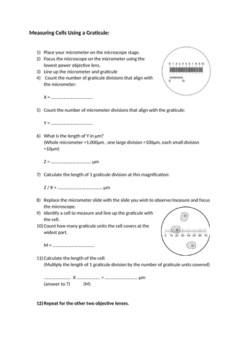 Using a Graticule Step-by-Step Worksheet