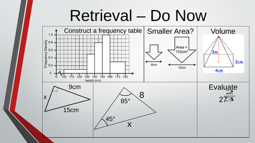 Edexcel GCSE Higher Unit 15 - Equations and graphs