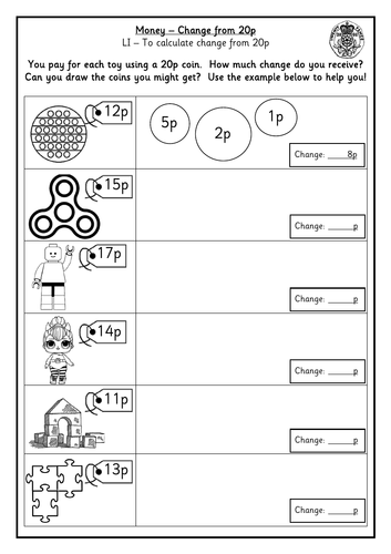 early years money worksheets eyfs maths resources tes