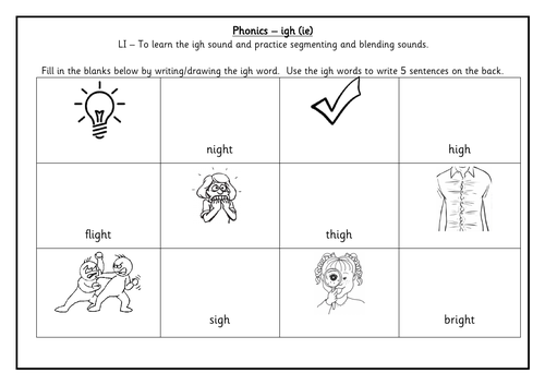 Igh Phonics Teaching Resources