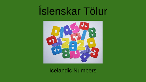 Icelandic Numbers Worksheet