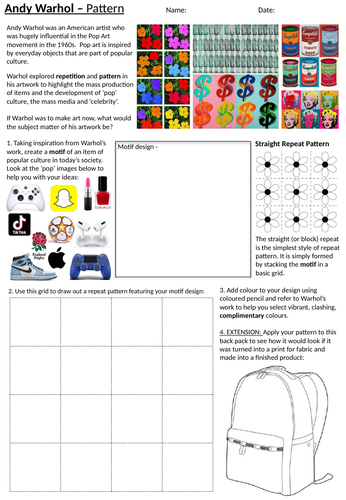 pop-art-pattern-andy-warhol-worksheet-cover-lesson-homework