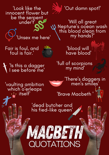 Macbeth-Key Quotations Poster