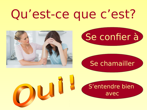 Les rapports en famille / Family relationships