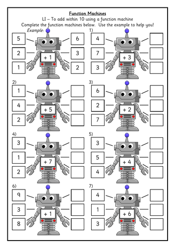 Function Machines - Addition/Subtraction/Addition & Subtraction within 10/20