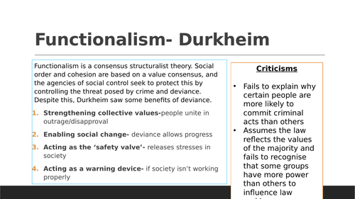 AQA Sociology Perspectives on Crime Revision PPT