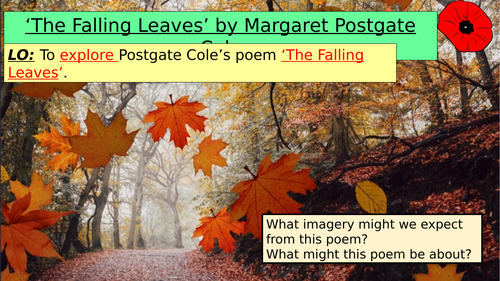 The Falling Leaves - Poetry Analysis Lesson