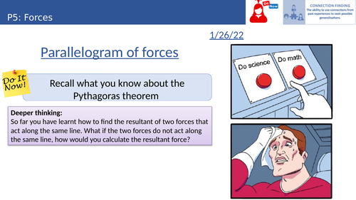 AQA new specification (2019) P5 Forces The Parallelogram of forces (P8.5)