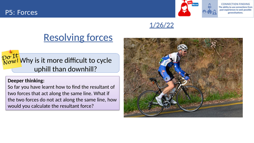 AQA new specification (2019) P5 Forces Resolution of forces (P8.6)