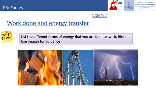 AQA new specification (2019) Work done and energy transfer