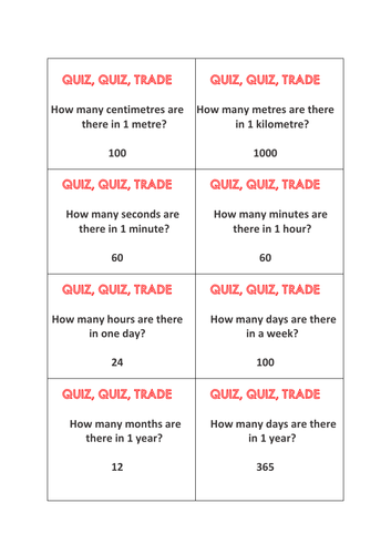 Maths Game KS2 Quiz Quiz Trade