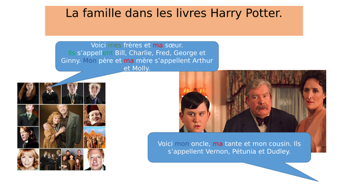 La famille et les animaux domestiques  dans les livres Harry Potter