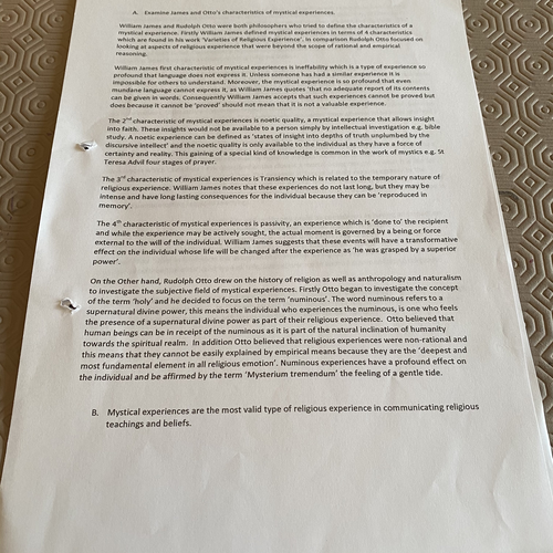 Mystical Experiences Essays