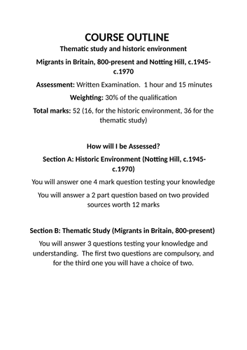 GCSE 9-1 MIGRANTS IN BRITAIN. COURSE OVERVIEW AND CAUSES OF VIKING MIGRATION