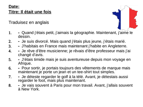 AQA / EDEXCEL Studio GCSE French (Higher) – Module 1 – Il était une fois – Page 19