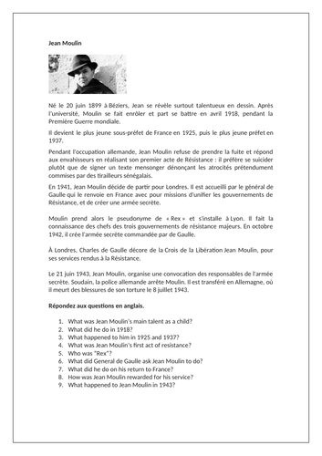 AQA/EDEXCEL Studio GCSE French (Higher) – Module 1 – La personne que j’admire – Page 20 - Worksheet