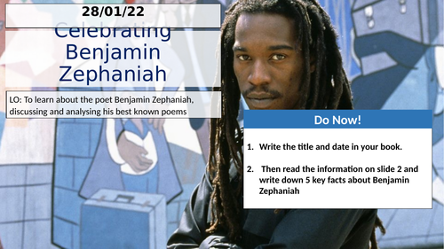 KS3 lessons celebrating the poetry of Benjamin Zephaniah