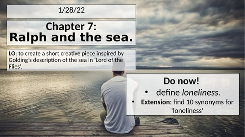 Creative writing lesson related to 'Lord of the Flies'