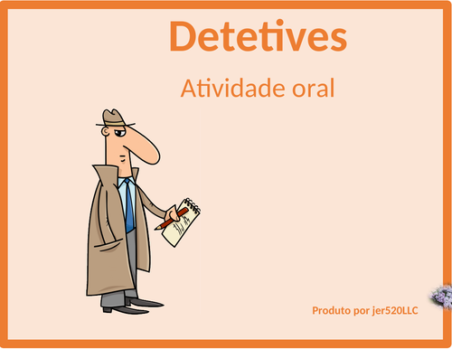 Profissões (Professions in Portuguese) Detectives Speaking Activity
