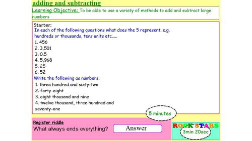 Adding and Subtracting