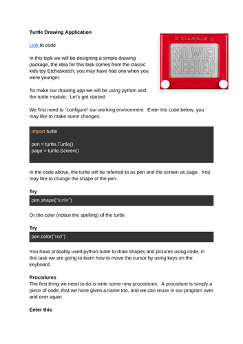 Python Turtle Drawing App