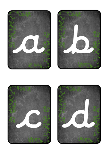 Chalk Alphabet Cards