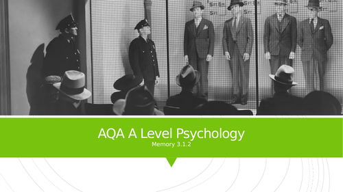 AQA A Level  Psychology Memory - EWT