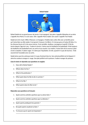 AQA / EDEXCEL Studio GCSE French (Higher) – Module 2 Tu es plutôt foot, tennis ou basket? – Page 35