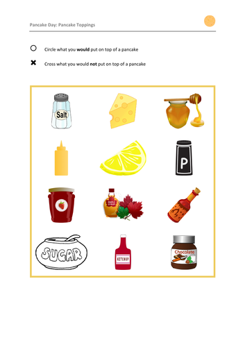 Pancake Day Activity: Pancake Toppings