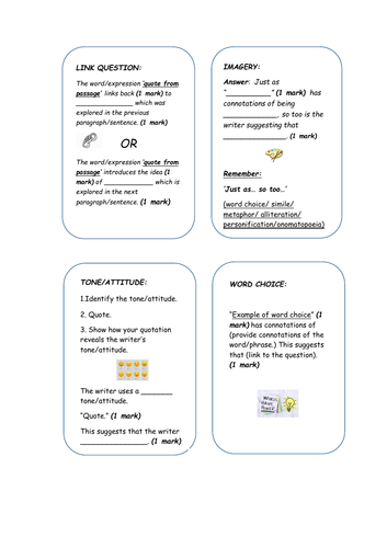 National 5 RUAE Revision Formula Cards