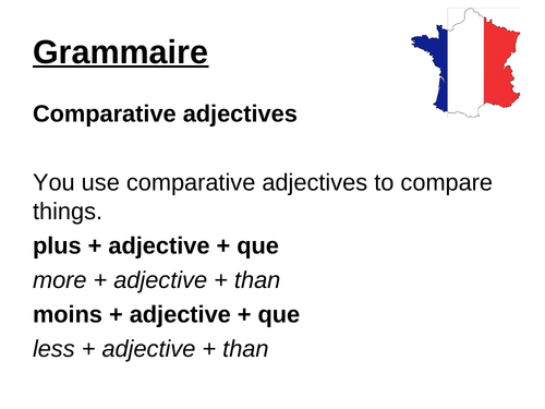 Comparative adjectives