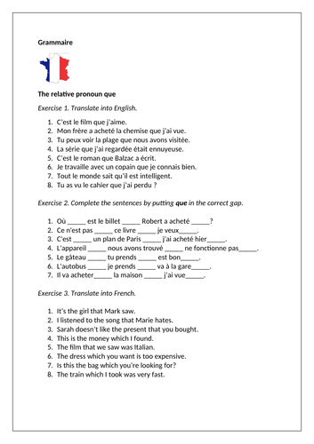 AQA / EDEXCEL Studio GCSE French (Higher) – Module 2 - Ma vie d’internaute – Page 37 - Grammar