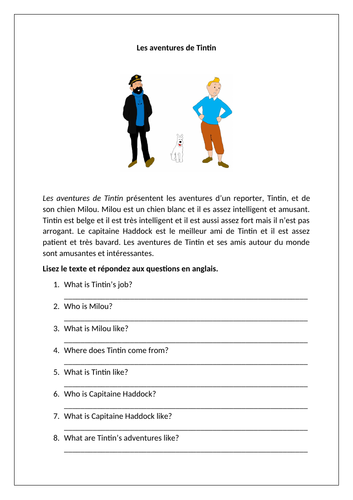 AQA / EDEXCEL Studio GCSE French (Higher) – Module 2 - La lecture – Page 39 - Worksheet