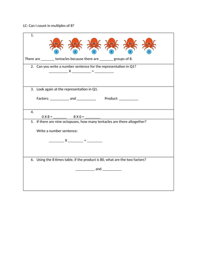 Counting in 8s