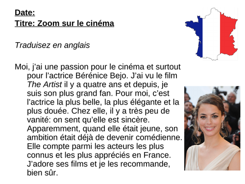 AQA / EDEXCEL Studio GCSE French (Higher) – Module 2 - Zoom sur le cinéma – Page 43