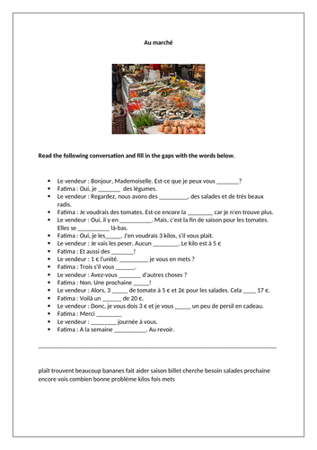 Au marché / At the market