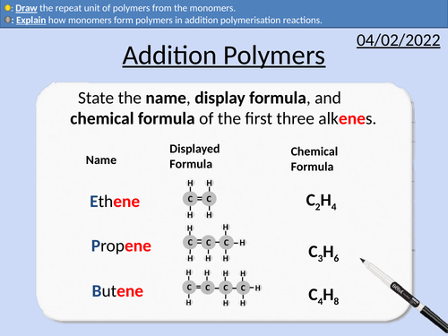 GCSE Chemistry: Addition Polymers