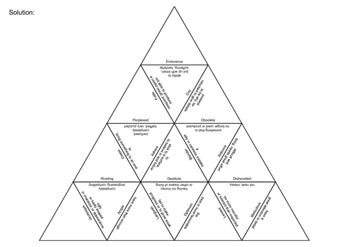 Vocabulary Puzzle 1- KS2, 11+, Home Education