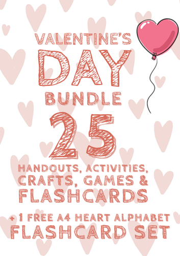Valentine's Day BUNDLE with 25 FUN ACTIVITIES 77 pages!
