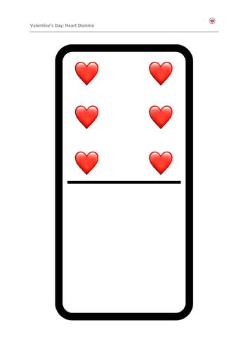 Valentine's Day Domino Flashcards and Game: Maths (Addition)