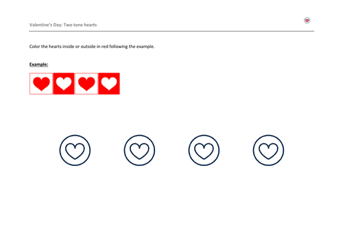 Valentine's Day: Two tone coloring