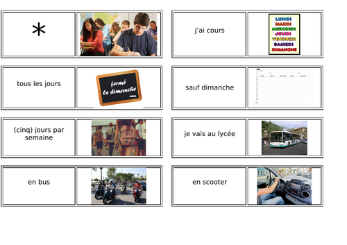 AQA / EDEXCEL Studio GCSE French (Higher) – Module 3 - C’est bientôt dimanche? – Page 56 - Game