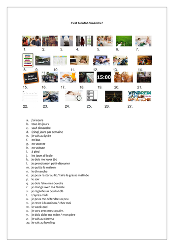 AQA / EDEXCEL Studio GCSE French (Higher) – Module 3 - C’est bientôt dimanche? – Page 56 - Vocab