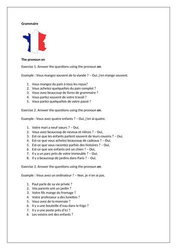 AQA/EDEXCEL Studio GCSE French (Higher) – Module 3 - Regarde ce que je mange! – Page 58 - Grammar
