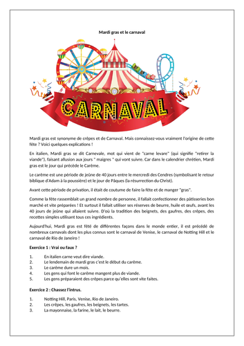 mardi gras teaching resources