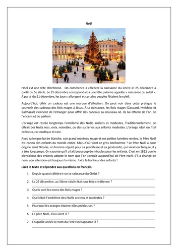 Les fêtes et les traditions / Festivals and traditions / Christmas