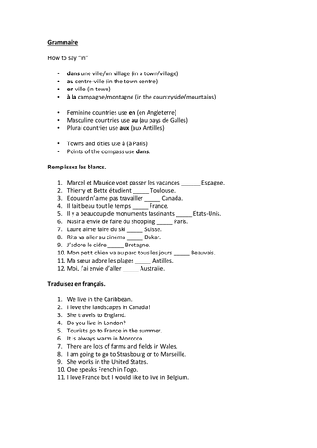 AQA/EDEXCEL Studio GCSE French (Higher) – Module 4 – Point de départ 1 – Page 74  - Grammar